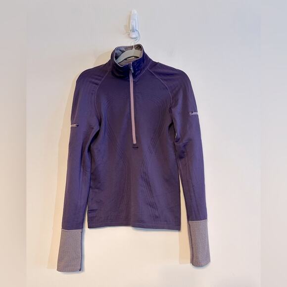 Lululemon Wet Dry Warm 1/2 Zip Pull Over Size 2/4 GUC Purple - Picture 1 of 7